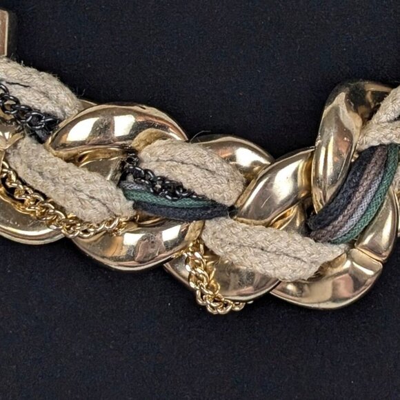(2/$20) Woven Chain & Cord Necklace - Picture 3 of 5